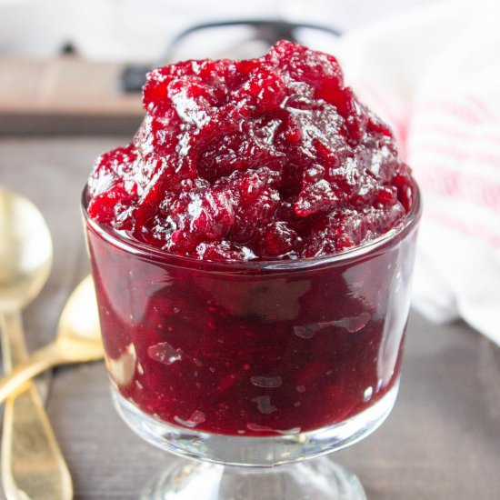 Spiced Brandy Cranberry Sauce