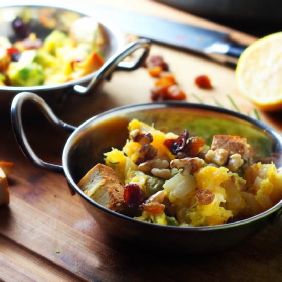 Winter Squash and Brussels