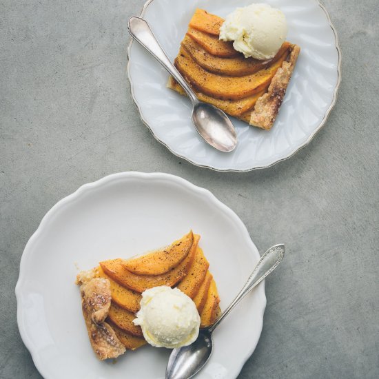 Pumpkin Galette with Bay Ice Cream