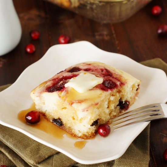 Cranberry Baked Buttermilk Pancakes