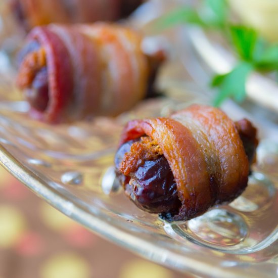 Pumpkin Stuffed Bacon Wrapped Dates