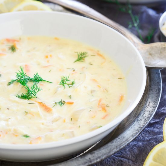 Turkey Avgolemono Soup