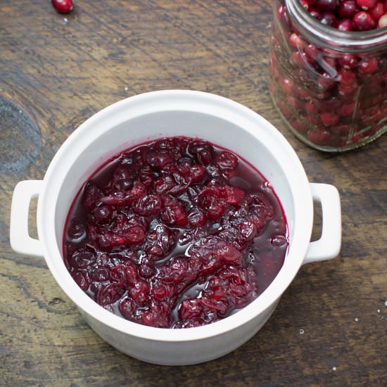 Whiskey Spiked Cranberry Sauce