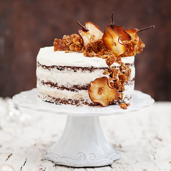 Tipsy Pear Coconut Cake