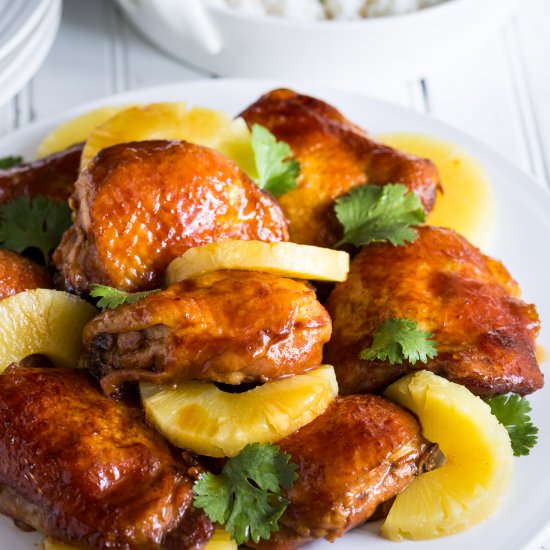 Baked Hawaiian Style Chicken Thighs