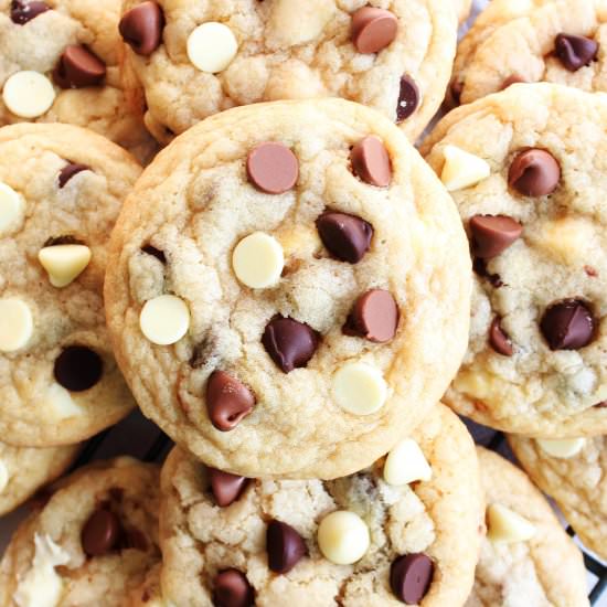 Triple Chocolate Chip Cookies