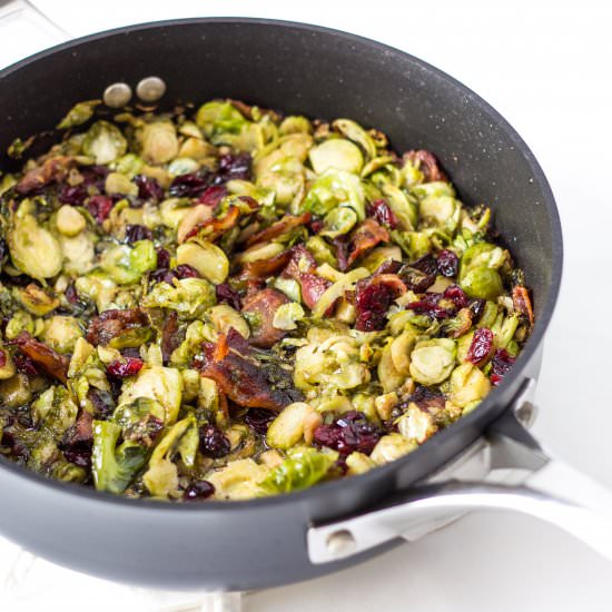 Pan-fried brussels sprouts