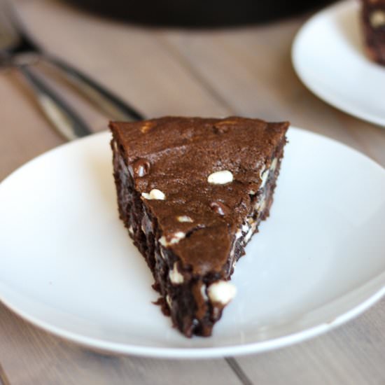 Triple Chocolate Skillet Cookie