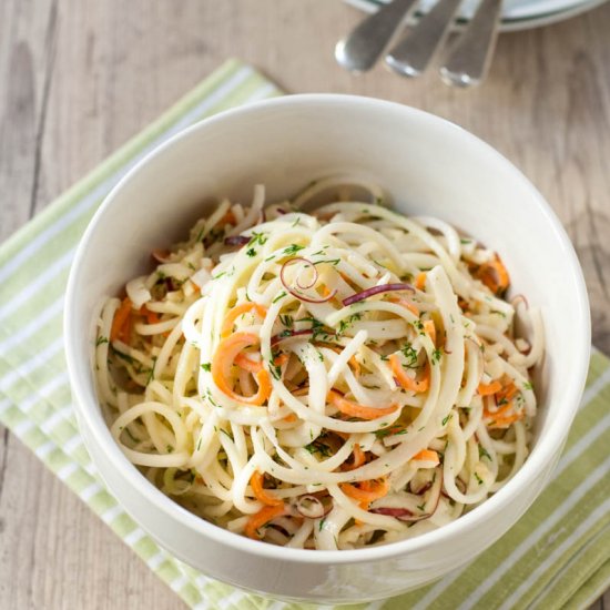 Kohlrabi Apple Coleslaw