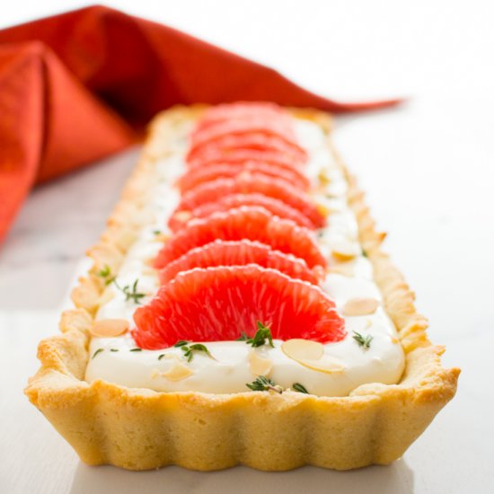 Grapefruit, Thyme, and Mascarpone Tart