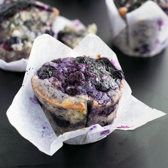 Loaded Vegan Blueberry Muffin