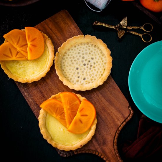 White Chocolate Persimmon Tartlets