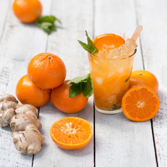 Mandarin, Mint & Ginger Caipirinha