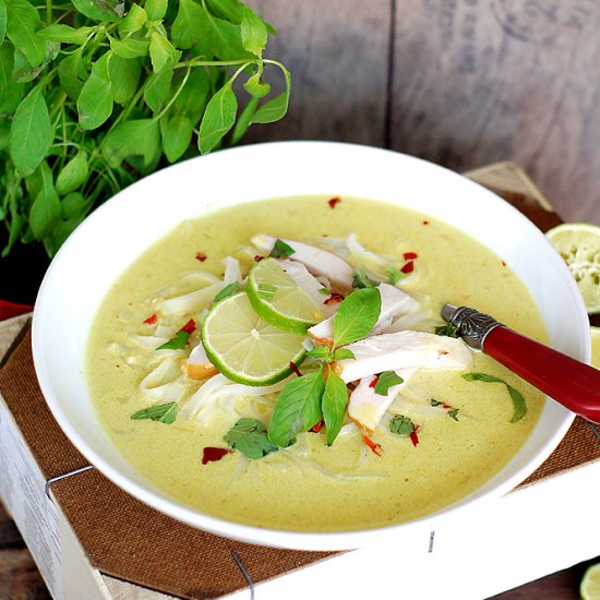 Thai Soup with Grilled Chicken