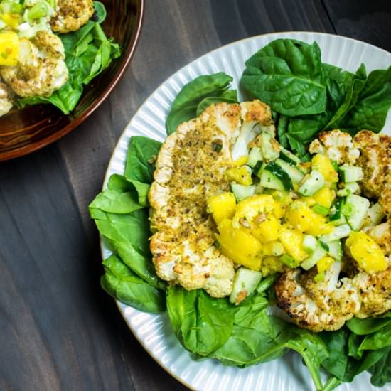 Cilantro-Lime Cauliflower Steaks