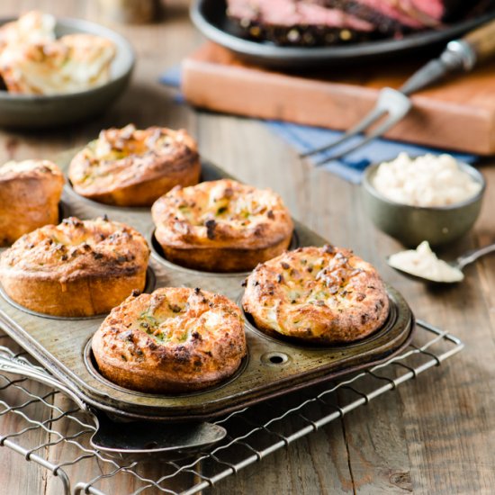 Black Pepper & Chive Popovers