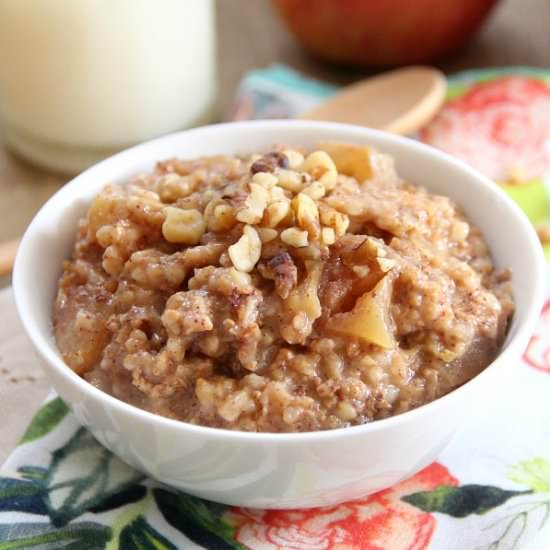 Slow Cooker Apple Cinnamon Oats