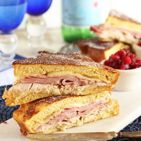 Monte Cristo Sandwich with Cranberries