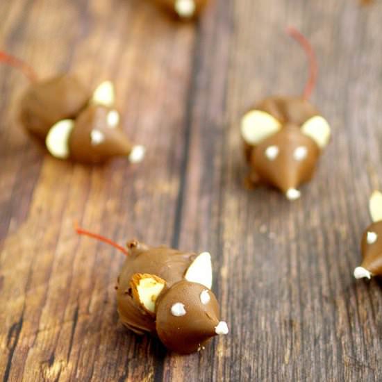 Chocolate Cherry Christmas Mice