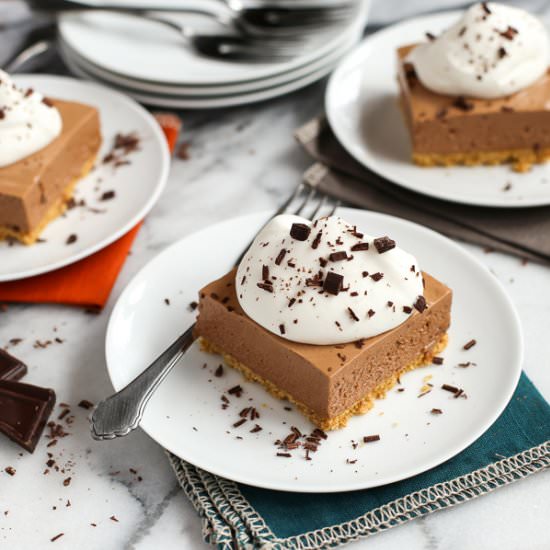 Chocolate French Silk Pie Bars