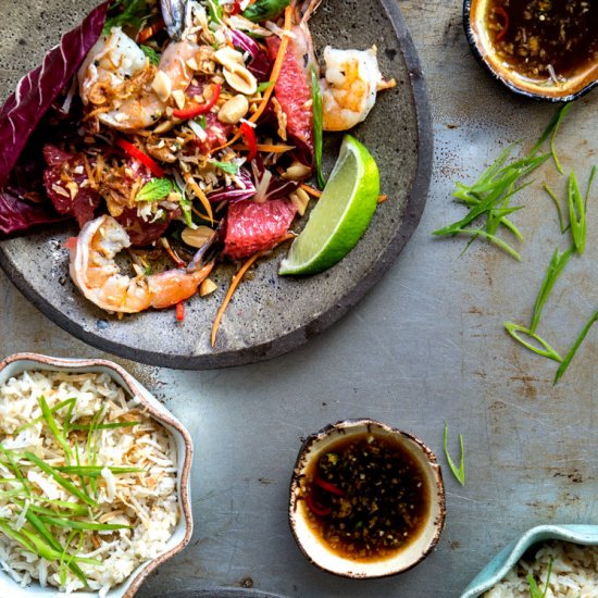 Grapefruit Salad with Shrimp