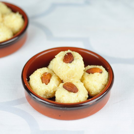 Coconut Ladoo with Condensed Milk