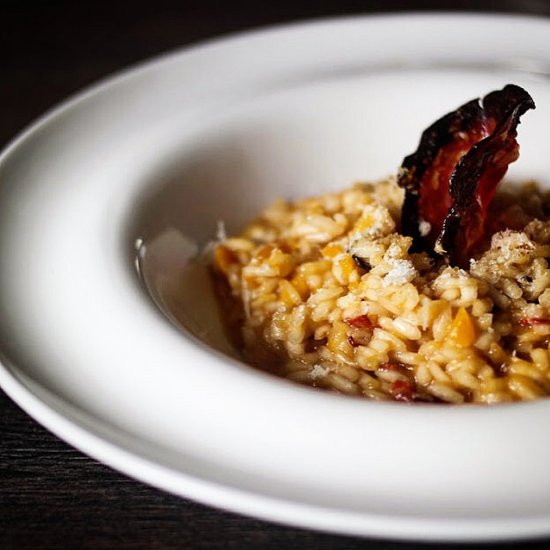 Risotto with pumpkin and chorizo