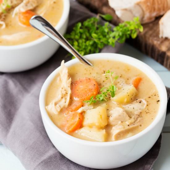 Creamy Chicken & Vegetable Soup