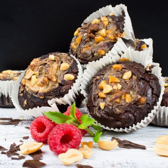 Peanut Butter Chocolate Muffins