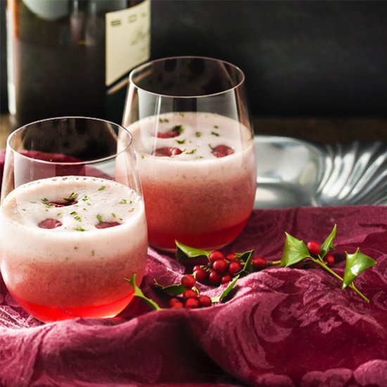 Raspberry Mint Prosecco Cocktail