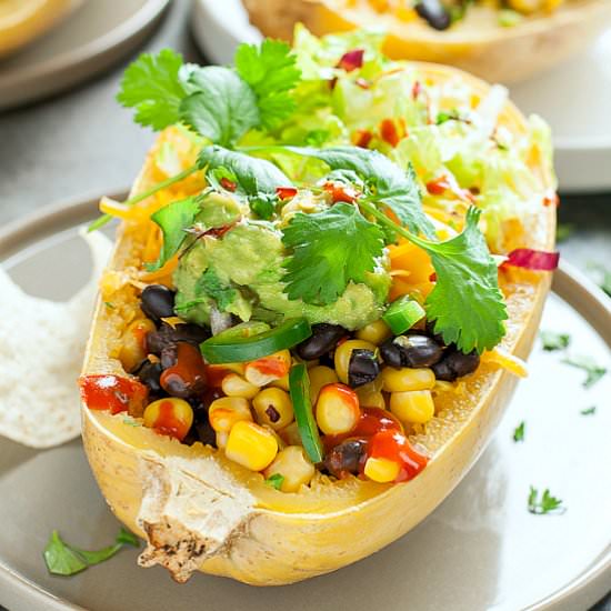 Spaghetti Squash Burrito Bowls