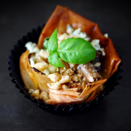 Mushroom, Walnut and Cheese Tart