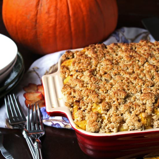 Maple Pumpkin Bread Pudding