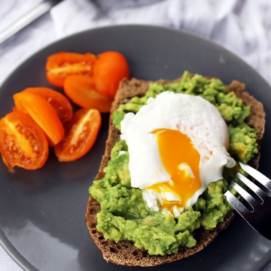 Avocado and poached eggs