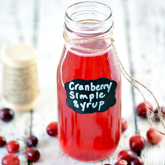 Easy Cranberry Simple Syrup