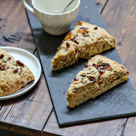 Orange-Spiced Raisin Pecan Scones