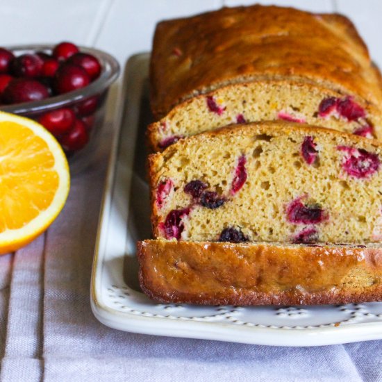 Whole Grain Orange Cranberry Bread