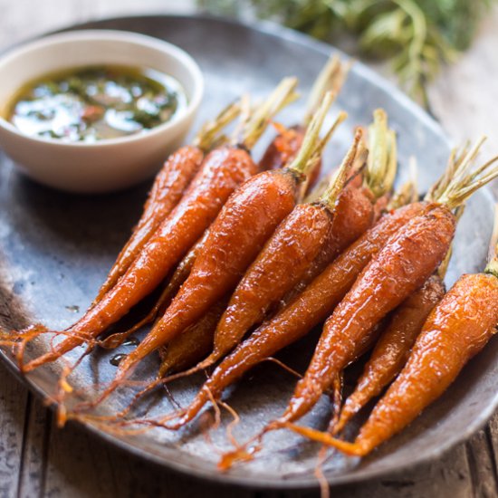 Roasted Carrots with Chimichurri