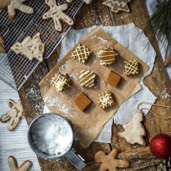 White Chocolate Gingerbread Fudge