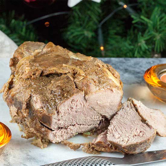 Slow Cooked Boneless Leg of Lamb