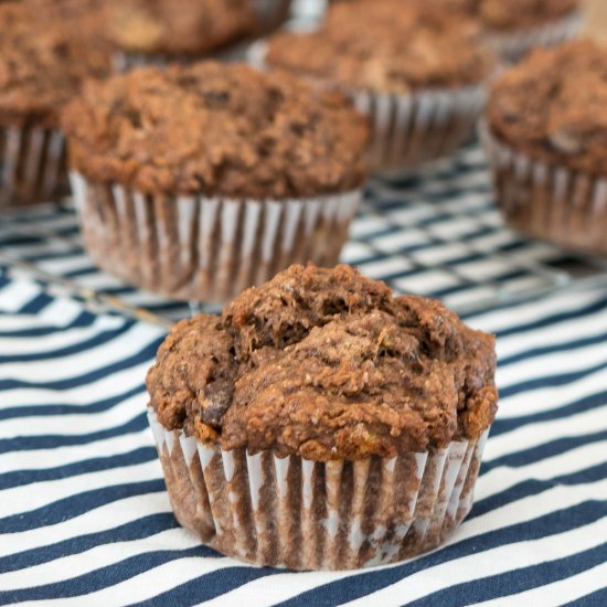 Double Chocolate Banana Muffins