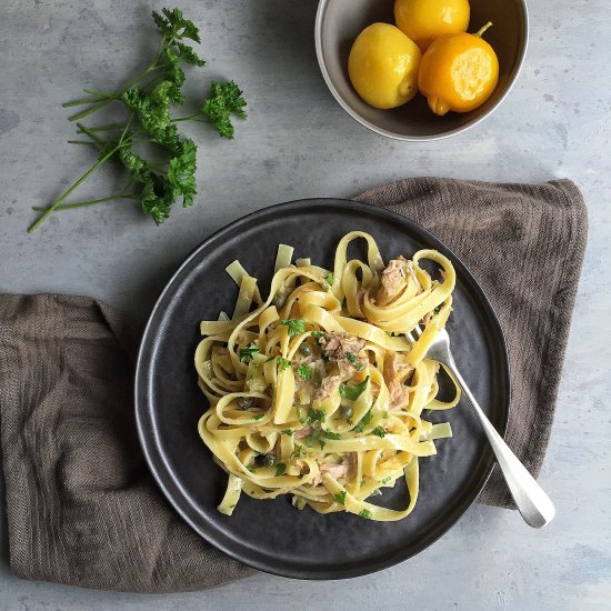 Pasta with Caper-Preserved Lemon