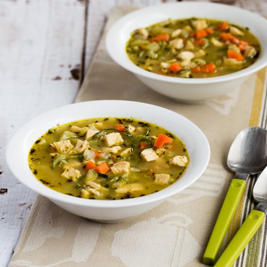 Low-Carb Turkey Soup with Zucchini