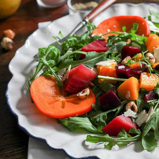 Arugula and Persimmon Salad