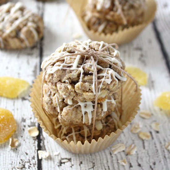 Candied Ginger Oatmeal Cookies