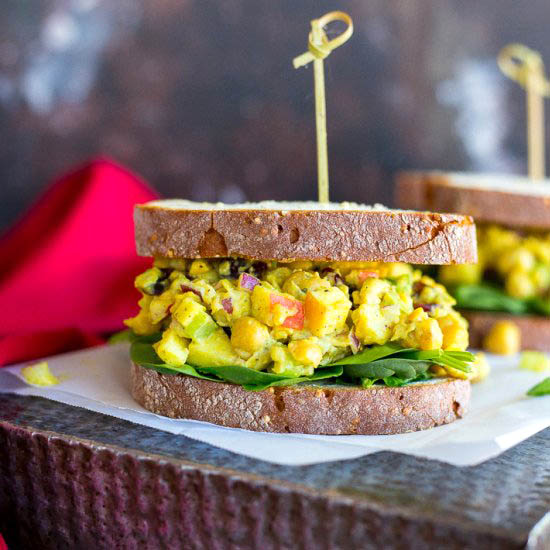 Curried Chickpea Salad Sandwiches