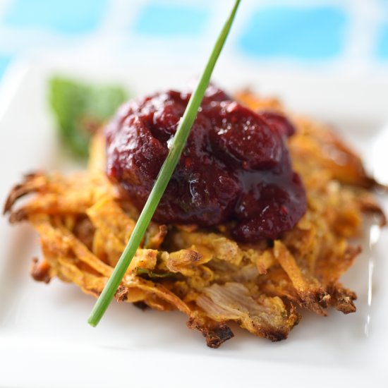 Indian Spiced Sweet Potato Latkes