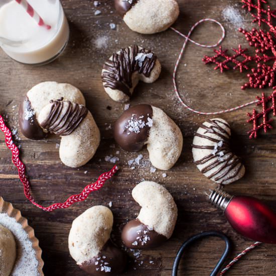 Chocolate Dipped Vanilla Cookie