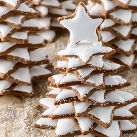 Snowy Gingerbread Christmas Trees