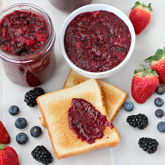 Very Berry Jam with Chia Seeds